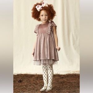 NWT Matilda Jane Kori Ribbed Velvet & Tulle Dress